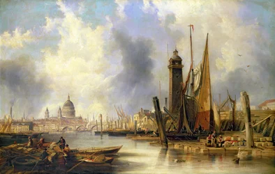 Gezicht op Londen met St. Paul